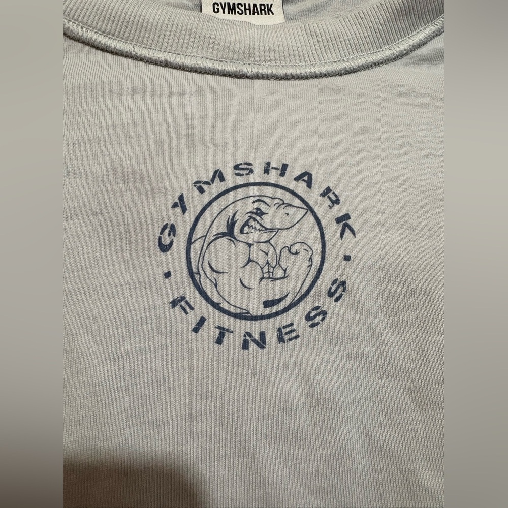 Gymshark Legacy Long Sleeve Top in Fresh Blue- oversized fit sz L - Picture 8 of 11